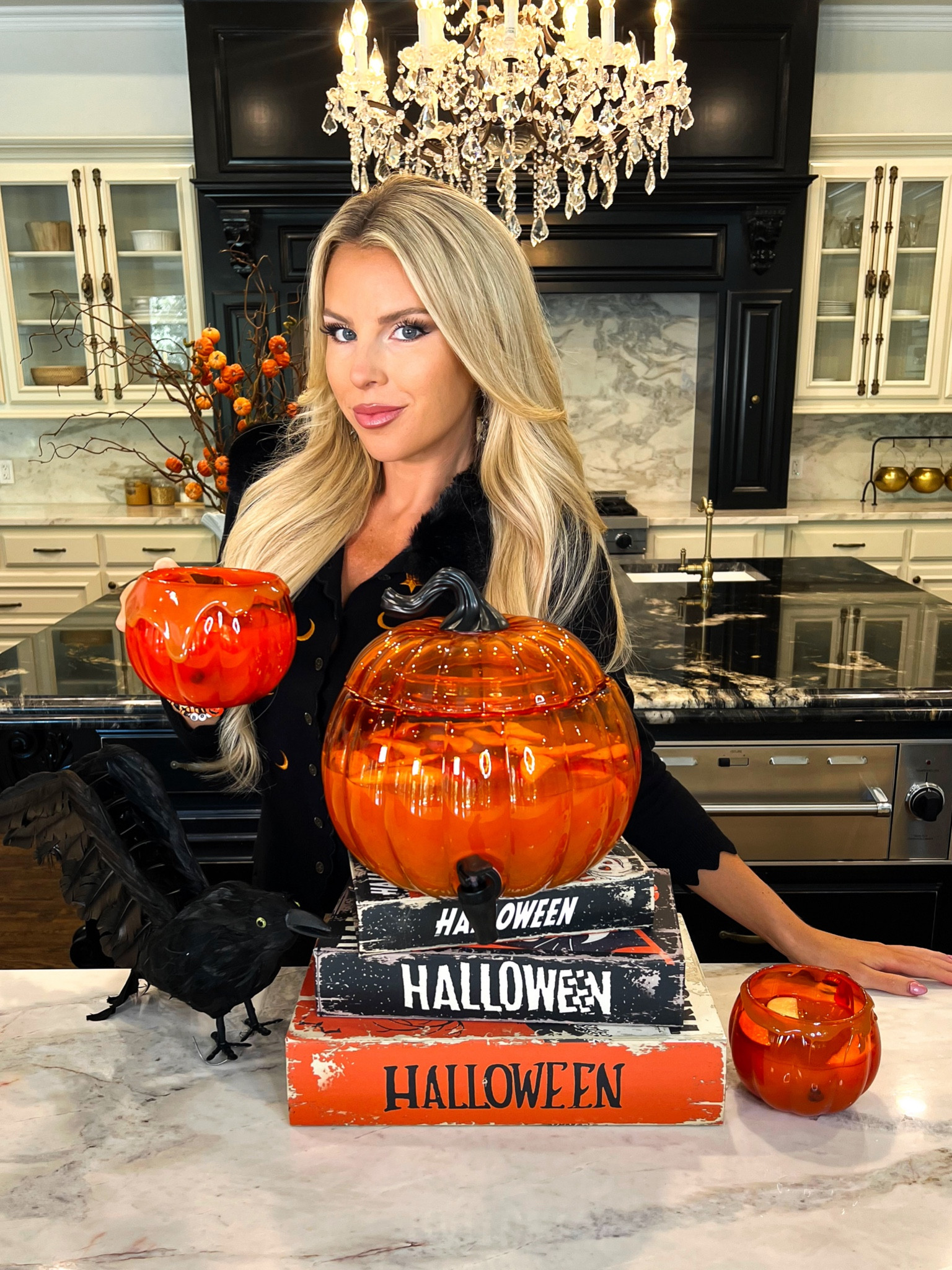 Pumpkin beverage dispenser. Halloween decor.  Halloween party 

#LTKHome #LTKSeasonal