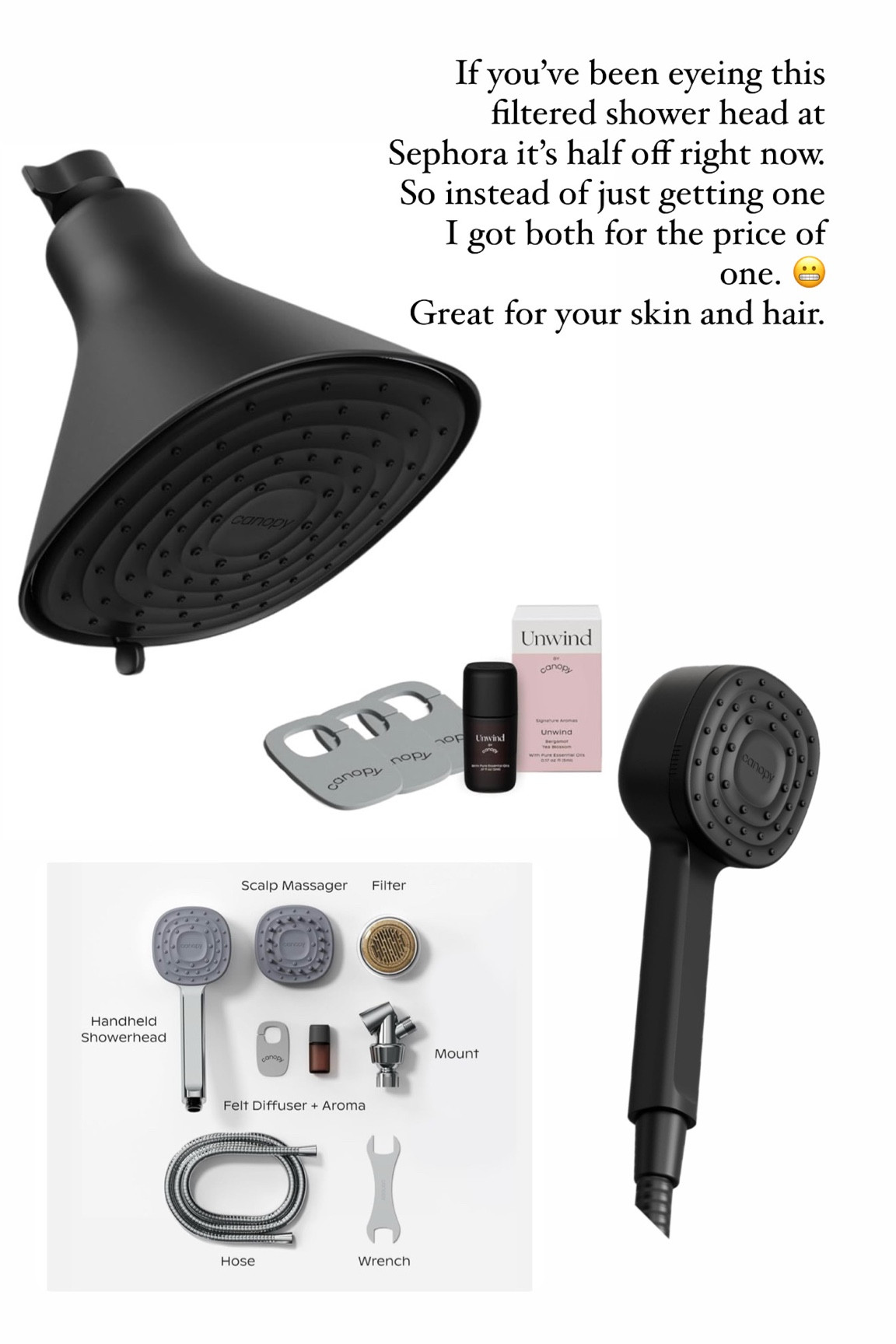 Filtered shower head great for your hair and skin  

#LTKBeauty #LTKSaleAlert #LTKHome