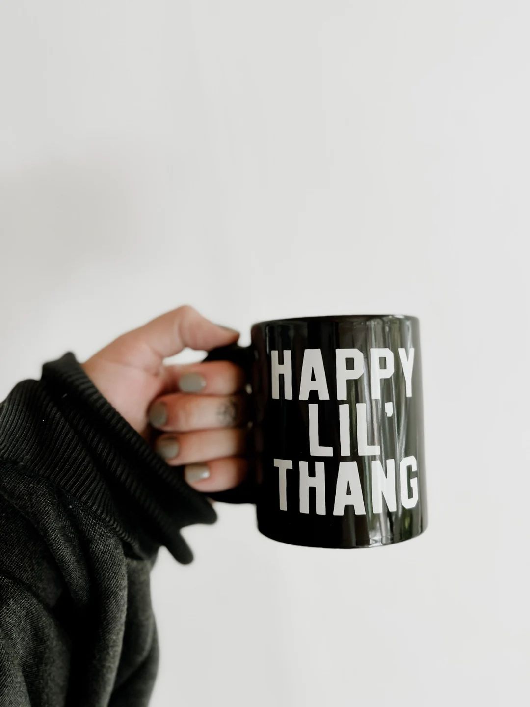 Happy Lil Thang Mug, Trendy Coffee Lover Mug, Gift for Her - Etsy | Etsy (US)