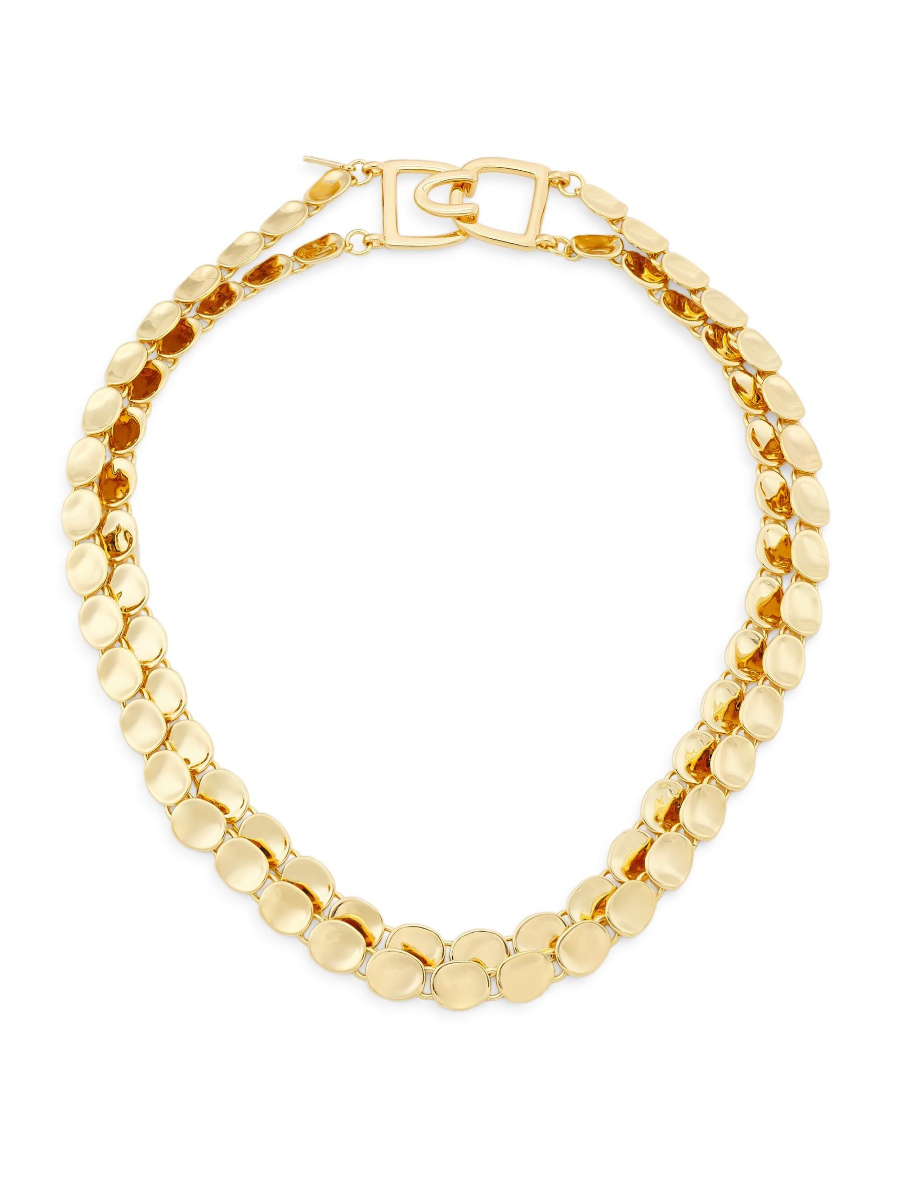 14K-Gold-Plated Wavy Disc Necklace | Saks Fifth Avenue (UK)