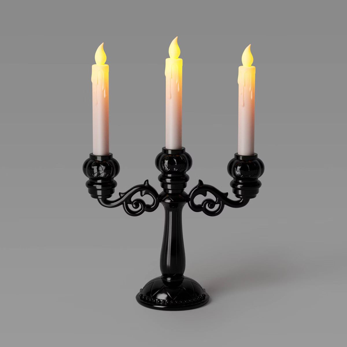 16"x10" Halloween Plastic Flameless Lit Candelabra Black - Hyde & EEK! Boutique™ | Target