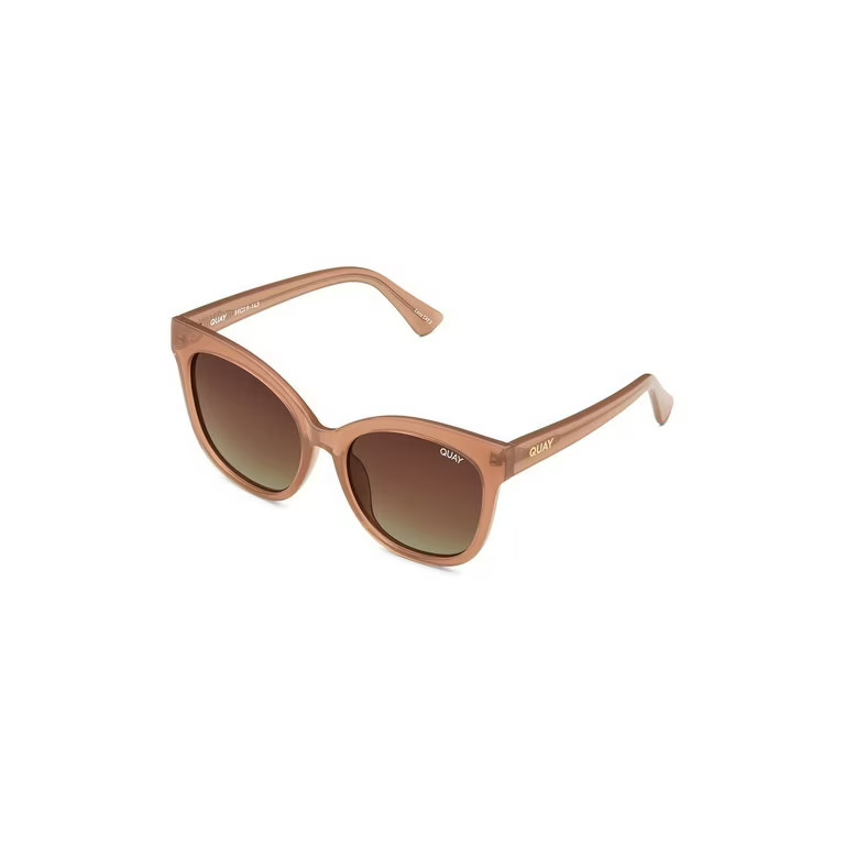 Quay Australia It's My Way Oversized Cat Eye Sunglasses Polarized Oat Brown | Walmart (US)