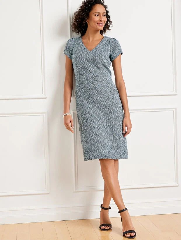 Spring Tweed A-Line Dress | Talbots