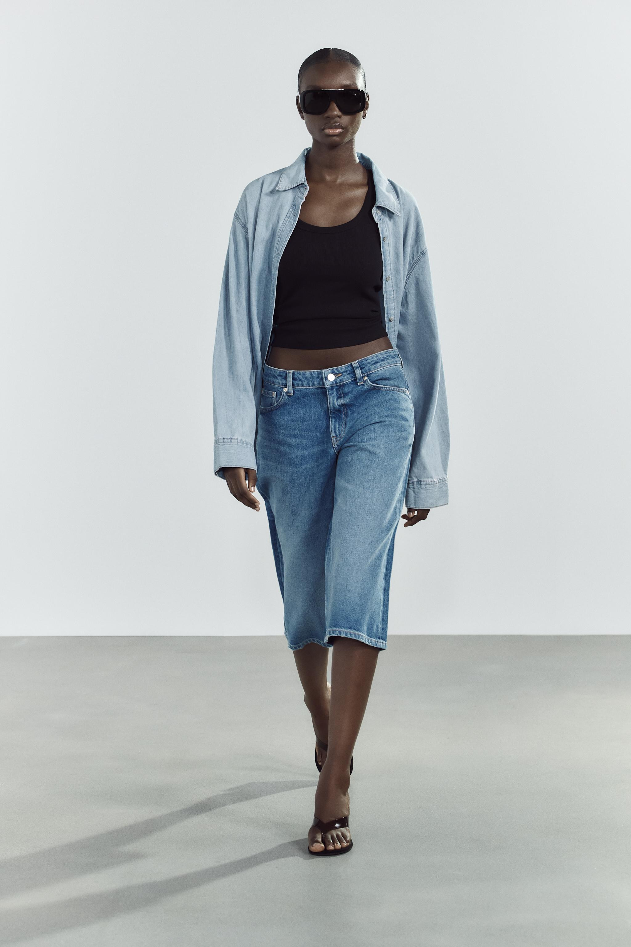LOW-RISE DENIM JORTS | Zara US