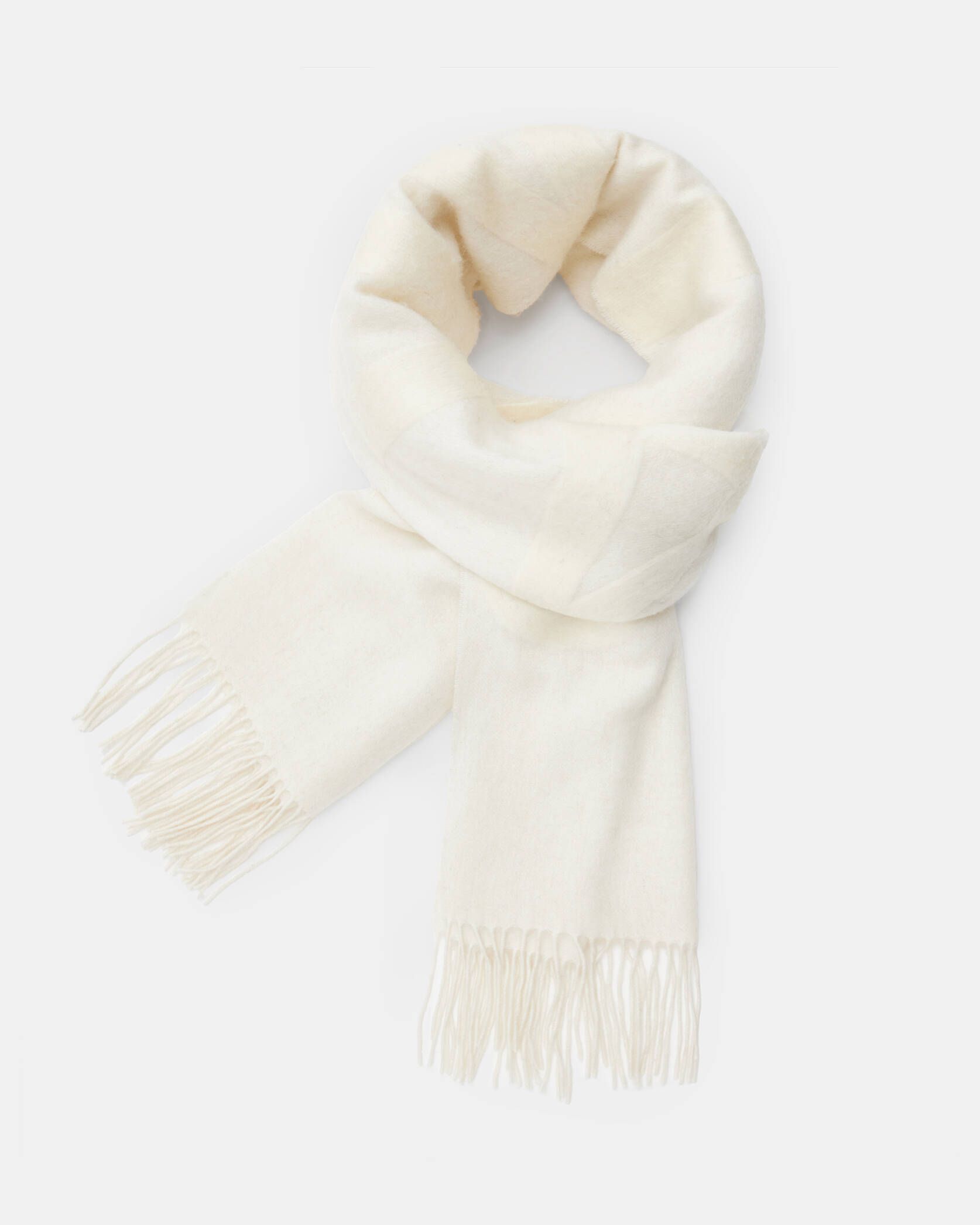 Rae Logo Embroidered Scarf ECRU/WHITE | ALLSAINTS US | AllSaints US