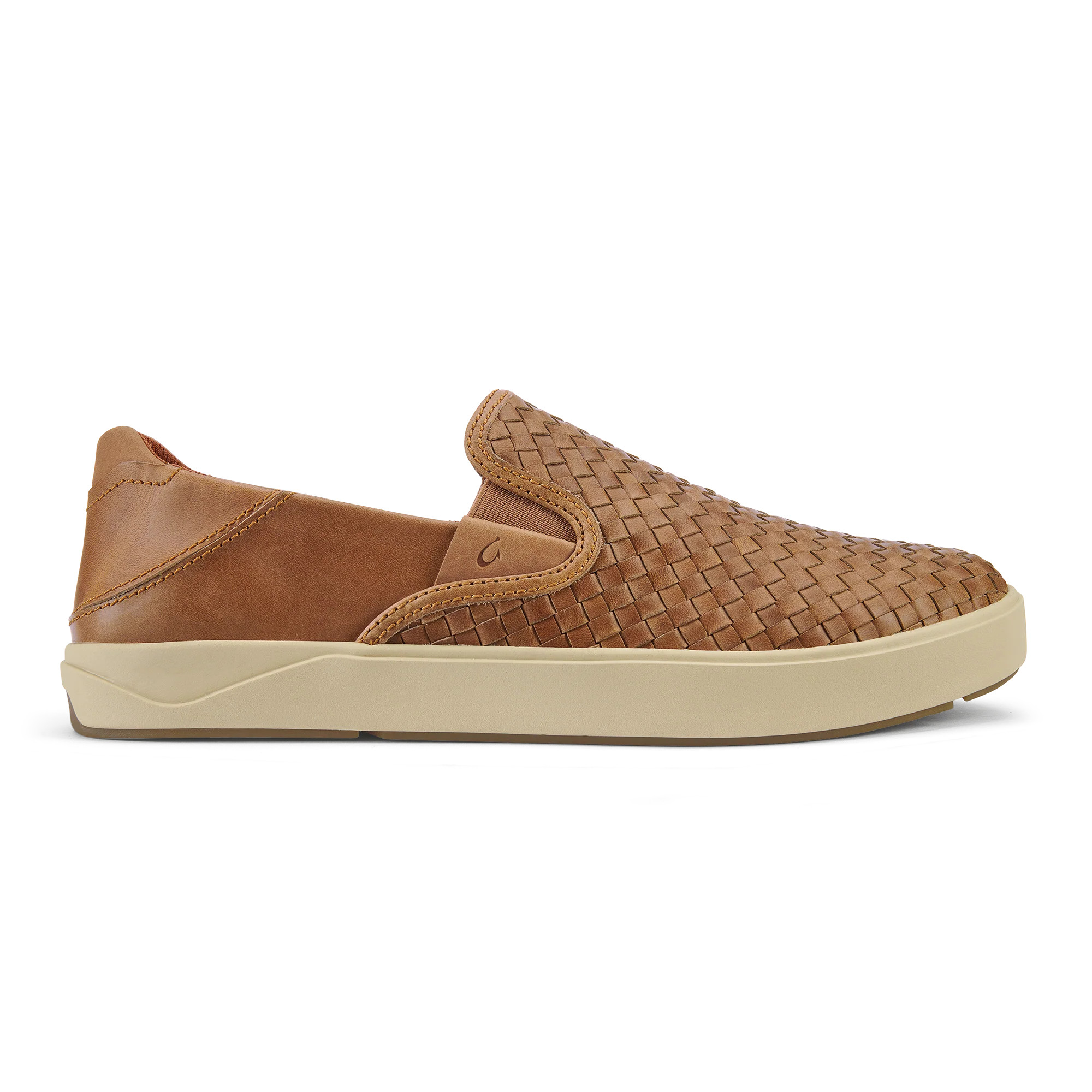 Lae‘ahi Lauhala Men's Leather Slip-On Sneakers - Fox | OluKai | OluKai