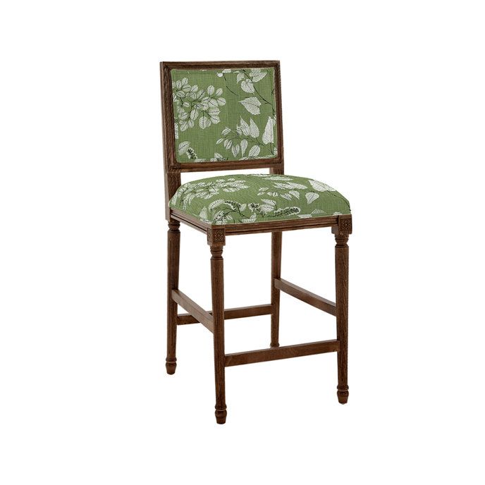 Louis XVI Square Back Custom Upholstered Counter Stool | Ballard Designs, Inc.