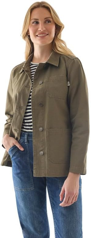 Martha Stewart Women's Long Sleeve Workwear Jacket, Casual Button Up Outerwear, Lightweight Fall ... | Amazon (US)