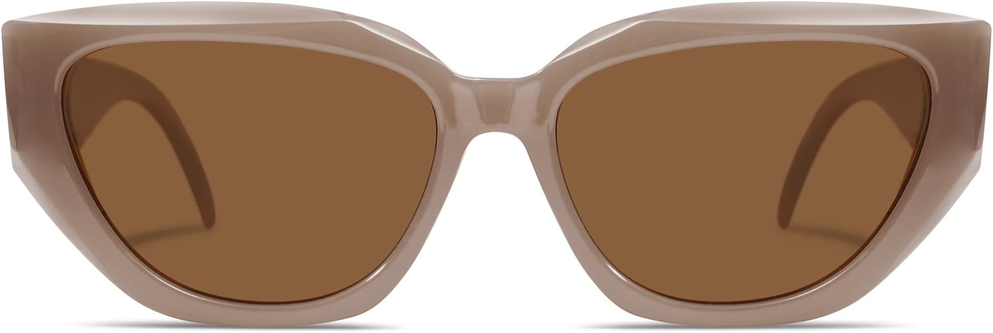 SOJOS Trendy Cute Cat Eye Polarized Sunglasses for Women Fashion Cateye Womens Sunnies SJ2237 | Amazon (US)