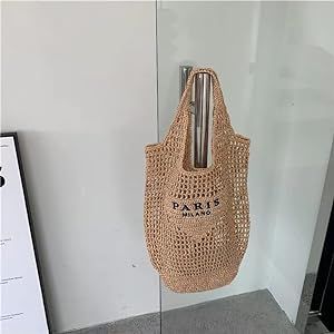 New Woven Bag, Straw Mesh Tote Bag, Beach, Shoulder Bag, Hobo Women, Foldable Large Capacity, for... | Amazon (US)