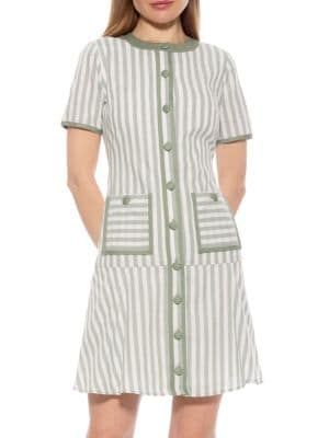 Brecken Stripe Linen Mini Dress | Saks Fifth Avenue OFF 5TH (Pmt risk)