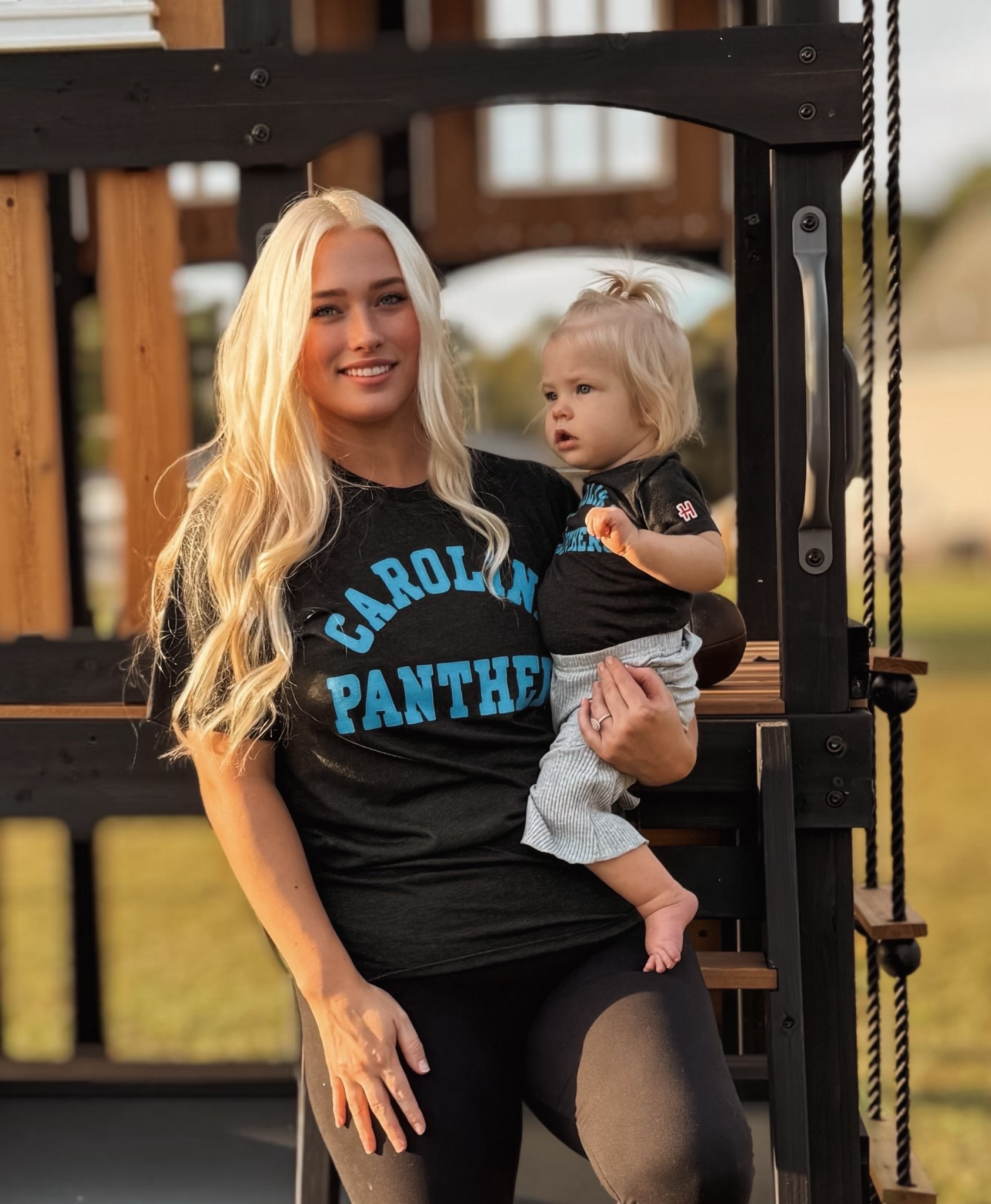 We may be a Carolina family now but I’ll always root for my home team! 🏈 #detroitlions #carolinapanthers 
And thanks to @homage we get to dress our whole family in our favorite NFL gear! They have the best quality and softest material clothing #LilMVPs #TeamHOMAGE