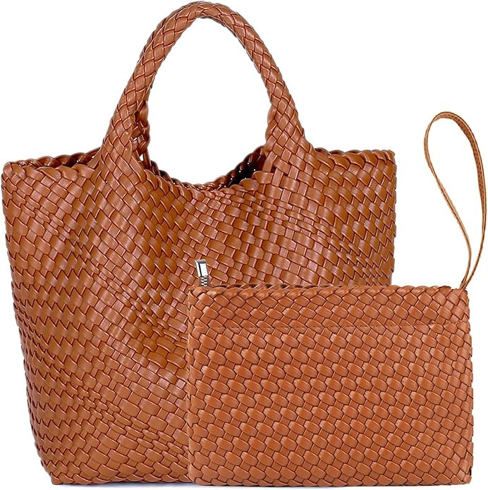 JINMANXUE Fashion Woven Bag Shopper Bag Travel Handbags and Purses Women Tote Bag Large Capacity ... | Amazon (US)