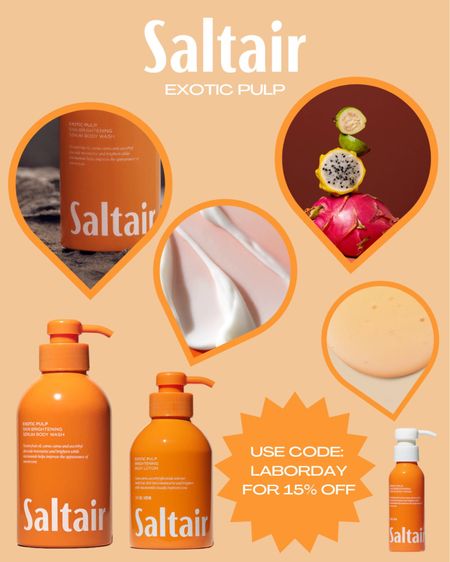 Labour day sale at Saltair skincare inspired body products that come in beautiful sustainable aluminium bottles and have a plush cushiony serum texture filled with skincare ingredients to gently cleanse without stripping skin and creating a spa like environment with their unique tropical scents they are only $12 for 17floz you can mix and match and collect fragrence collections in body lotion and natural skincare deodorant too! Such a gorgeous gift or upgrade for your bathroom😍 

#ltkunder15 
#giftidea #bodywash #saltair

#LTKSale #LTKbeauty #LTKsalealert