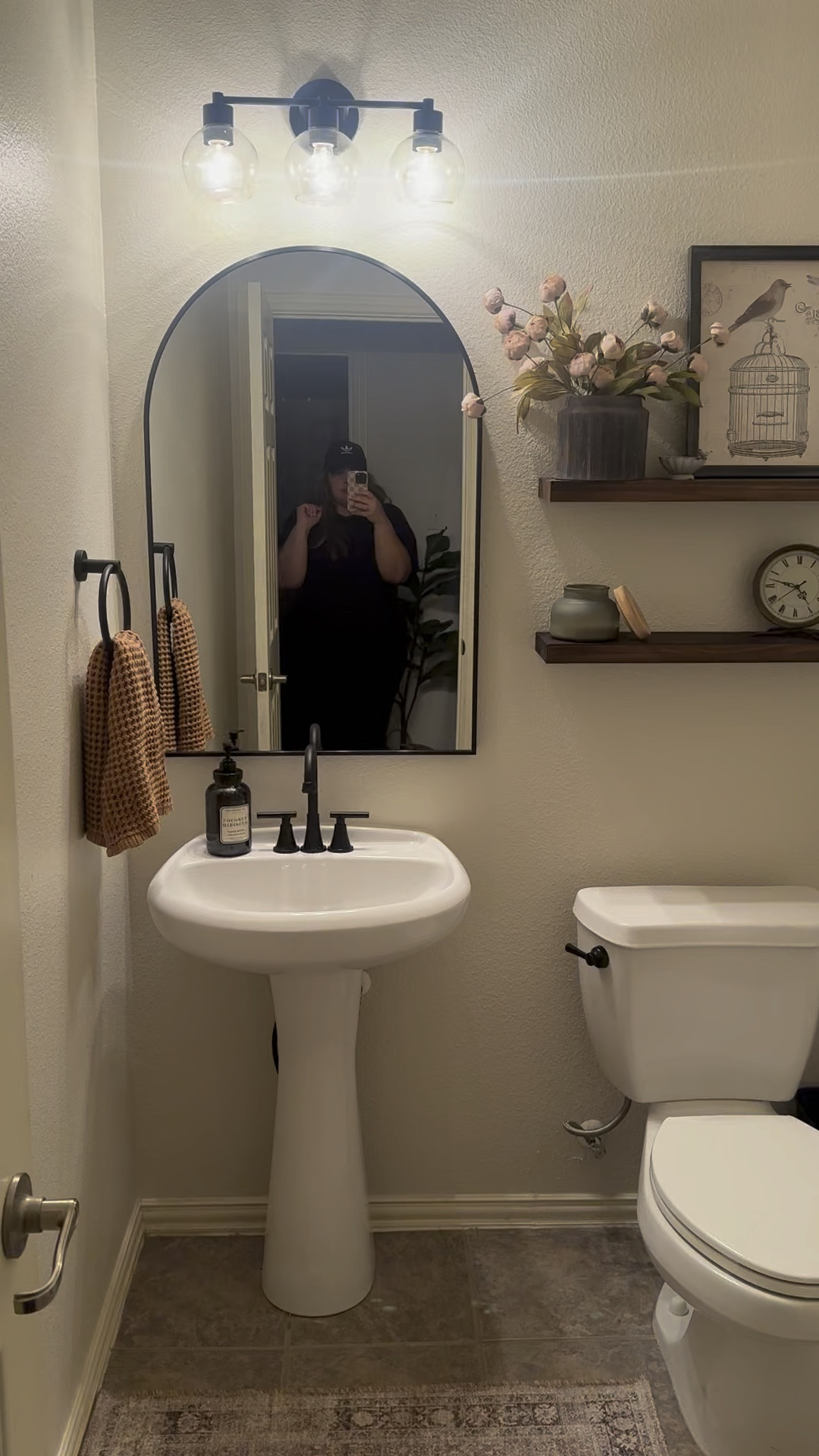 Budget friendly, small bathroom update! 

#LTKHome #LTKSaleAlert #LTKVideo