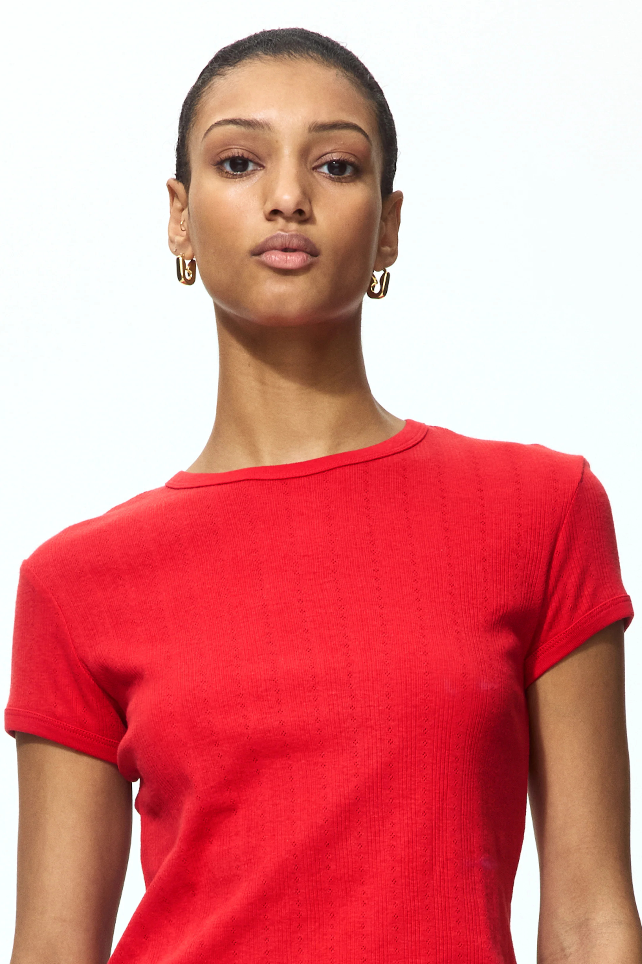 Pointelle-Knit T-Shirt | H&M (US + CA)