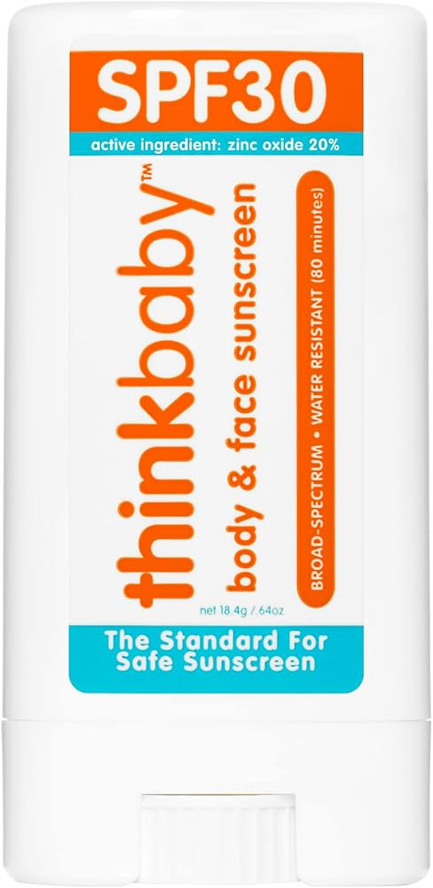 Thinkbaby SPF 30 Sunscreen Stick – Safe, Natural, Water Resistant Sun Cream for Babies, Kids & ... | Amazon (US)