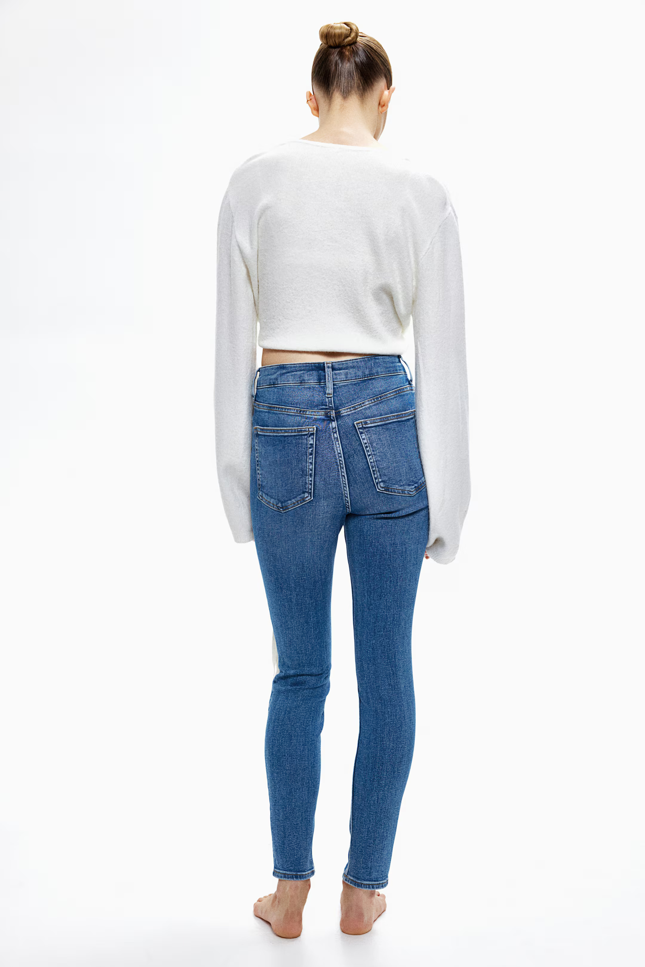 Skinny High Jeans - High waist - Long - Denim blue - Ladies | H&M US | H&M (US + CA)