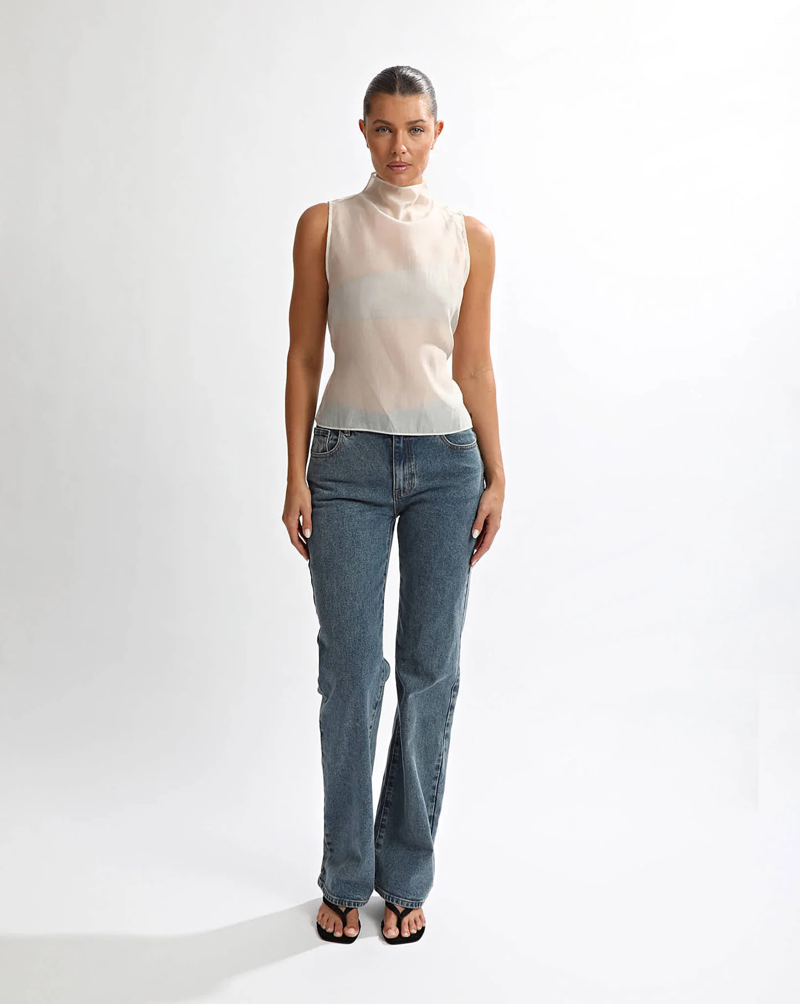Tahlia Sheer Top Off White | One Mile