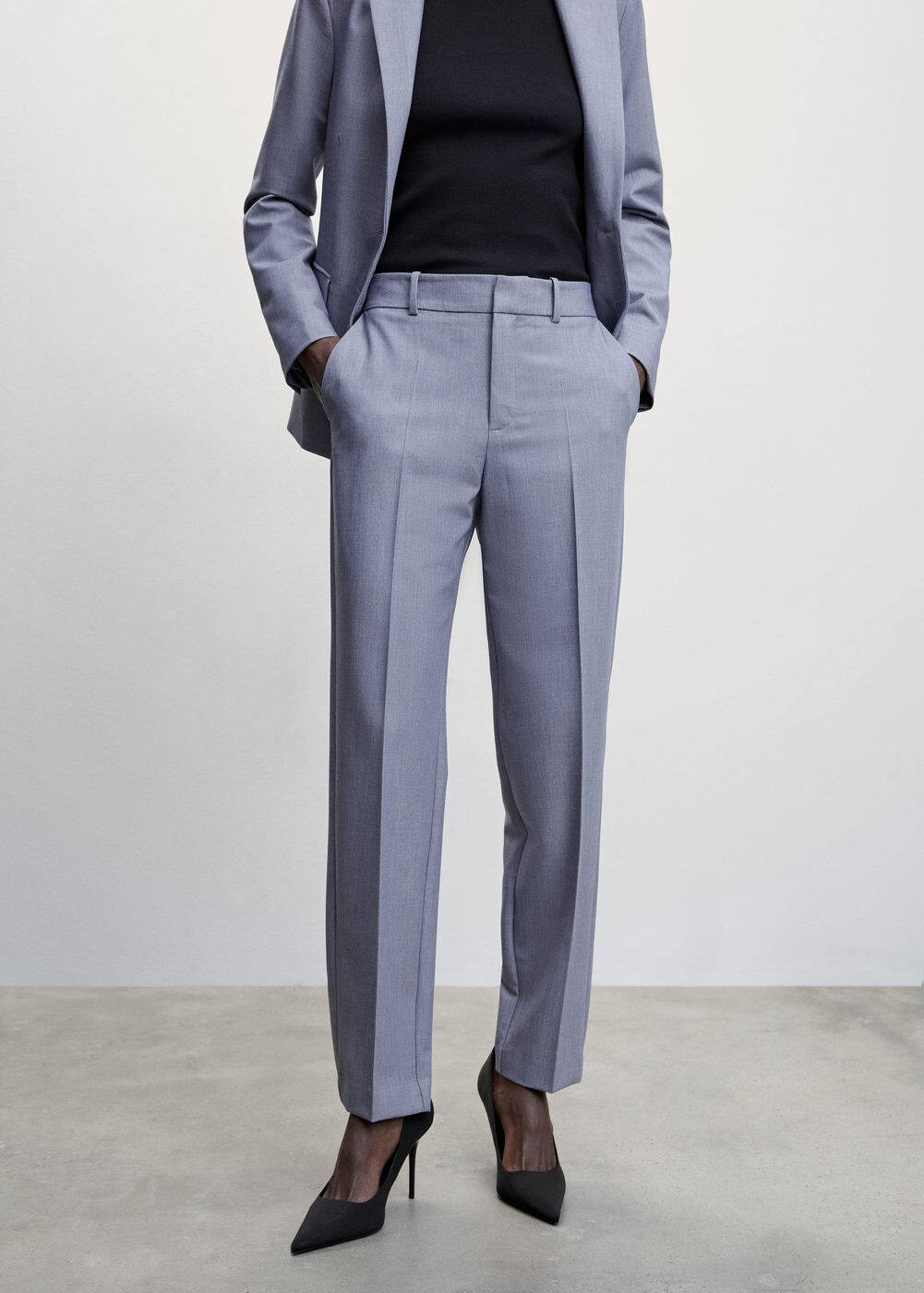 Straight suit pants -  Women | Mango USA | MANGO (US)