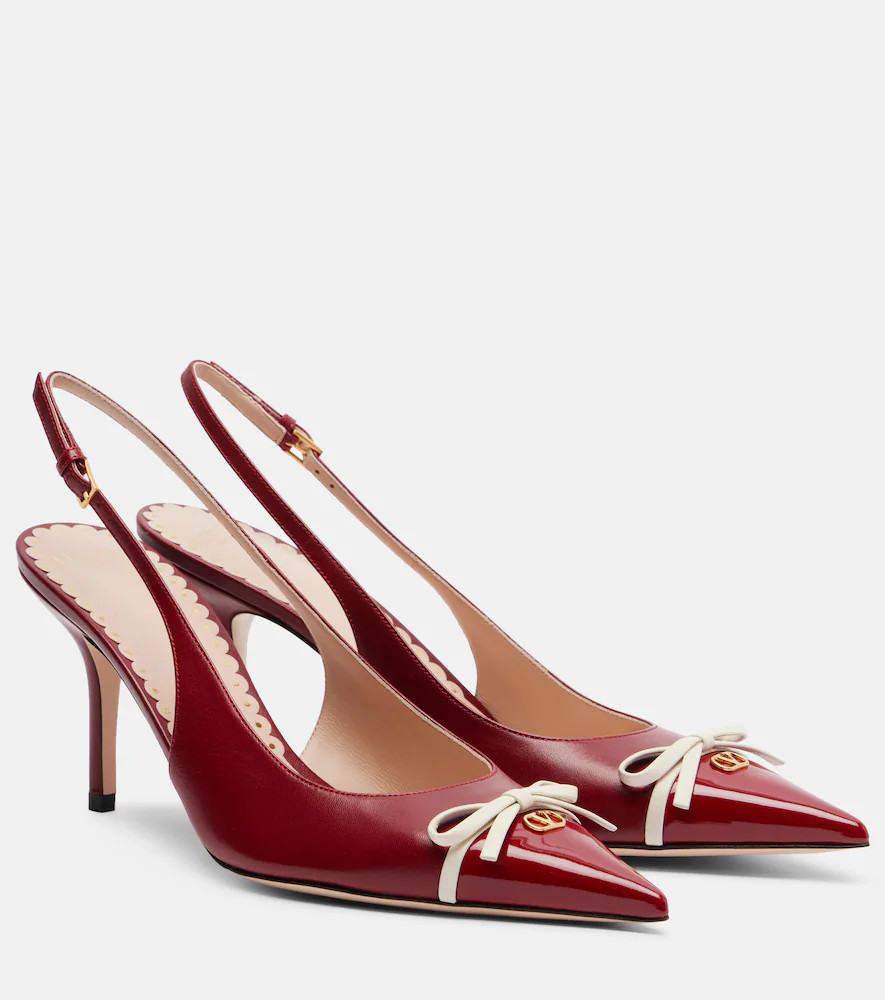 Valentino Garavani Bepointy 80 patent leather slingback pumps | Mytheresa (US/CA)