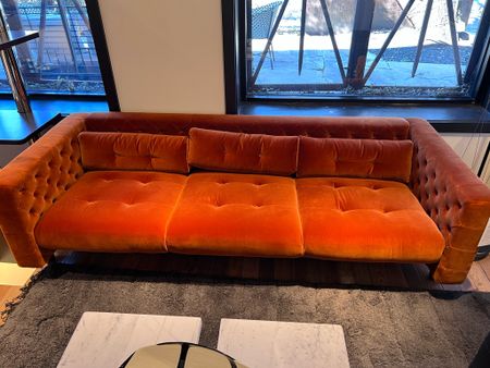 Love this orange sofa from cb2. Perfect for an office or living room 

#LTKstyletip #LTKhome #LTKFind