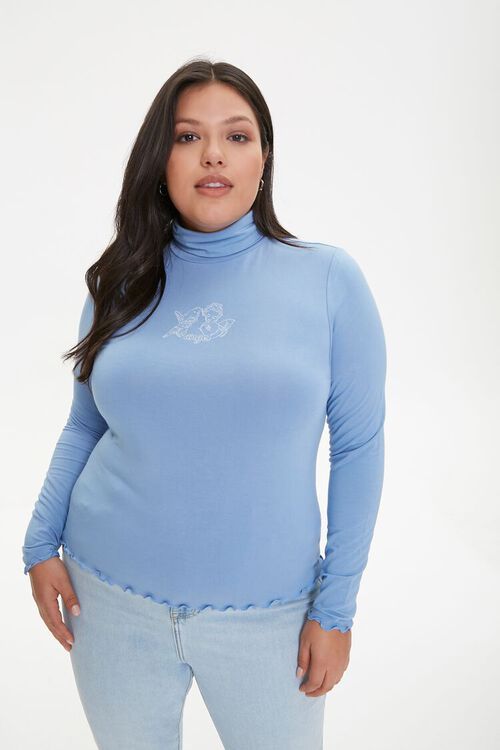Plus Size Angel Embroidered Graphic Top | Forever 21 | Forever 21 (US)