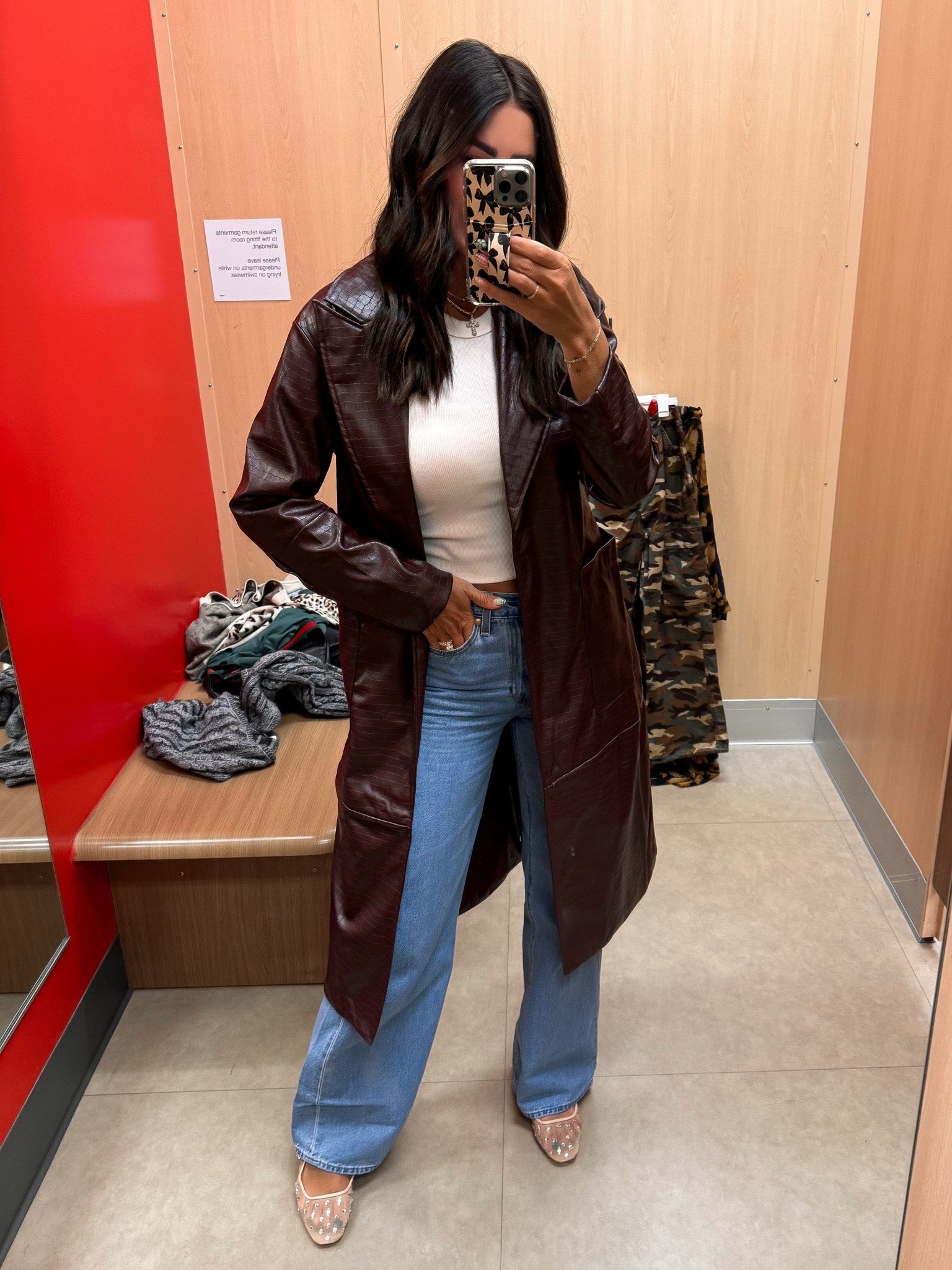 Faux croc trench coat. Size small. Target finds 

#LTKFindsUnder50 #LTKFindsUnder100 #LTKStyleTip