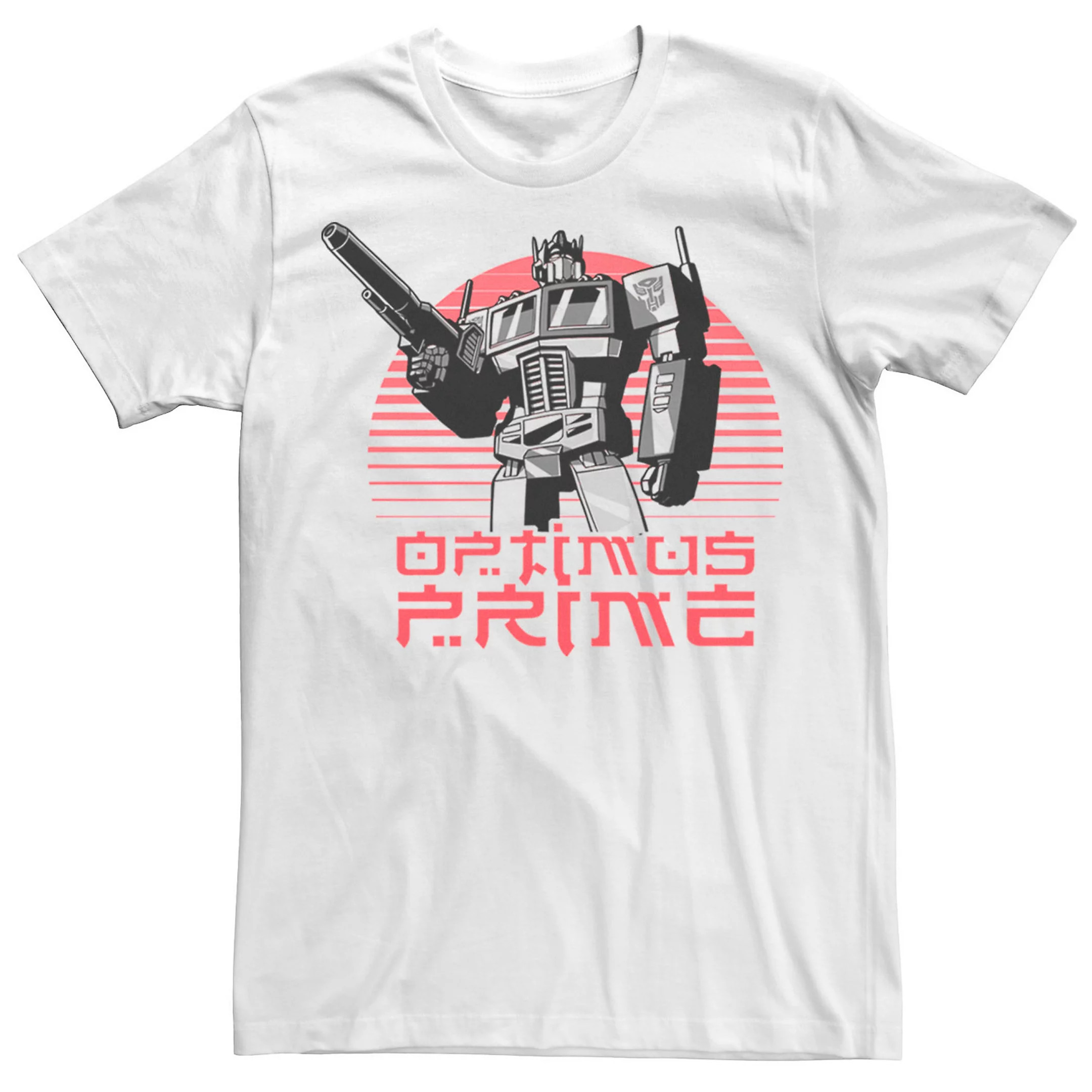 Men's Transformers Optimus Prime Lined Sunset Portrait Tee | Kohl's