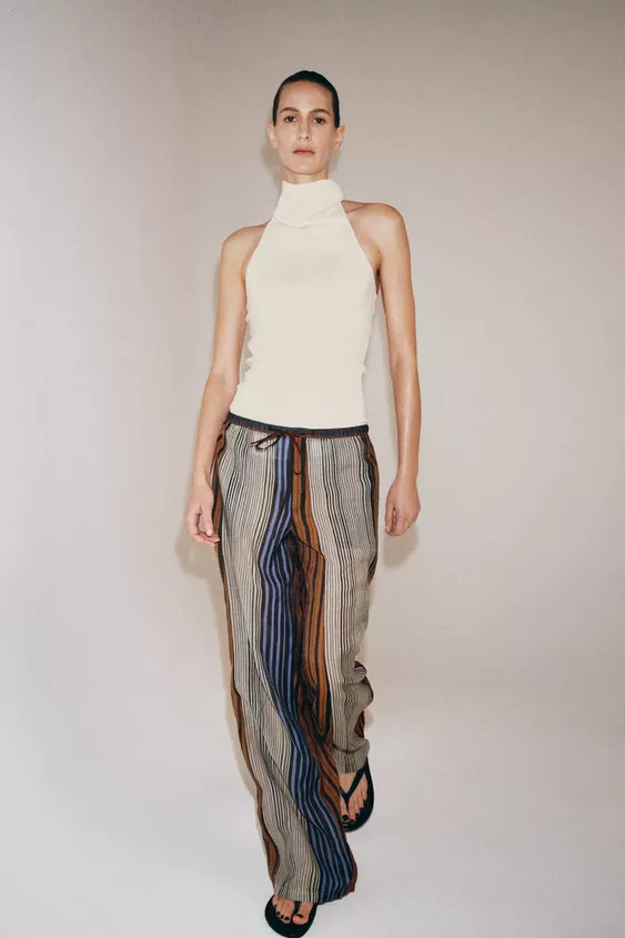 ZW COLLECTION STRIPED PAJAMA PANTS | Zara US