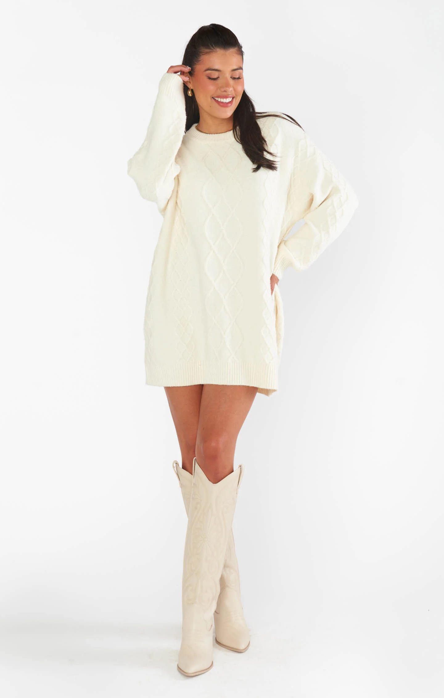 Canyon Tunic Sweater ~ Cream Fuzzy Knit | Show Me Your Mumu
