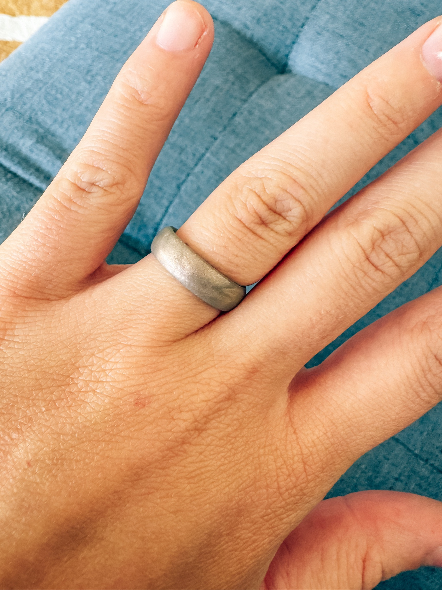 This silicon ring is such great quality! I’m wearing a size 6, my normal ring size is 5 3/4. This is the thin ring in pewter 

#LTKworkwear #LTKbeauty #LTKwedding
