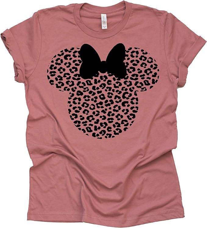 Leopard, Minnie Shirt, Cheetah Minnie Shirt, Animal Kingdom Shirt, Safari Shirt Casual Short Slee... | Amazon (US)