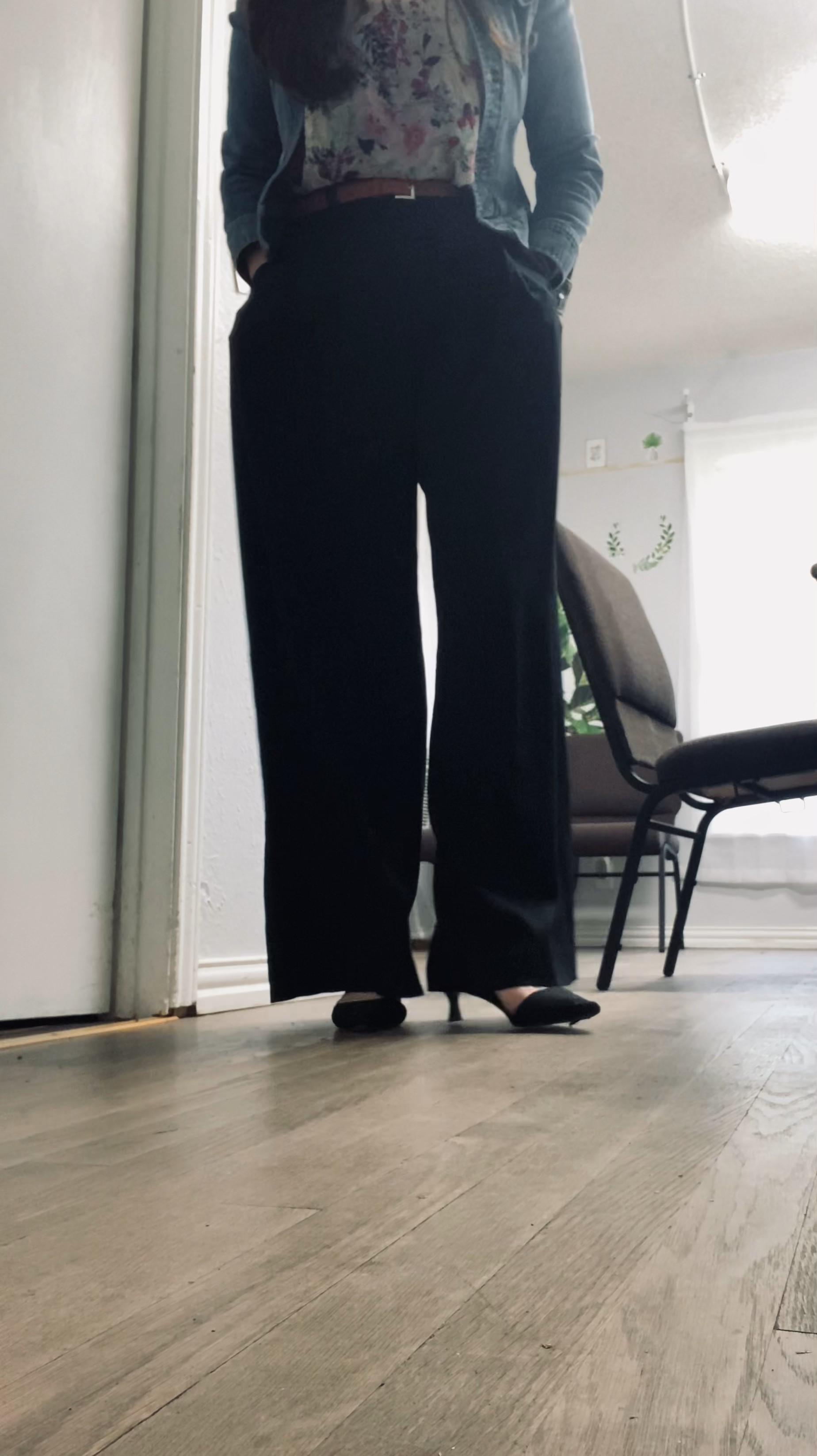 A peek inside my classroom today - it’s all about these classy slacks from Anthropology! By Mauve. 

#LTKStyleTip #LTKOver40 #LTKWorkwear