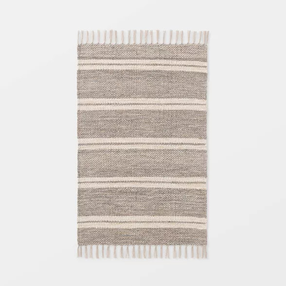 2'1"x3'2" Indoor/Outdoor Scatter Striped Rug Tan - Threshold™ designed by Studio McGee | Target