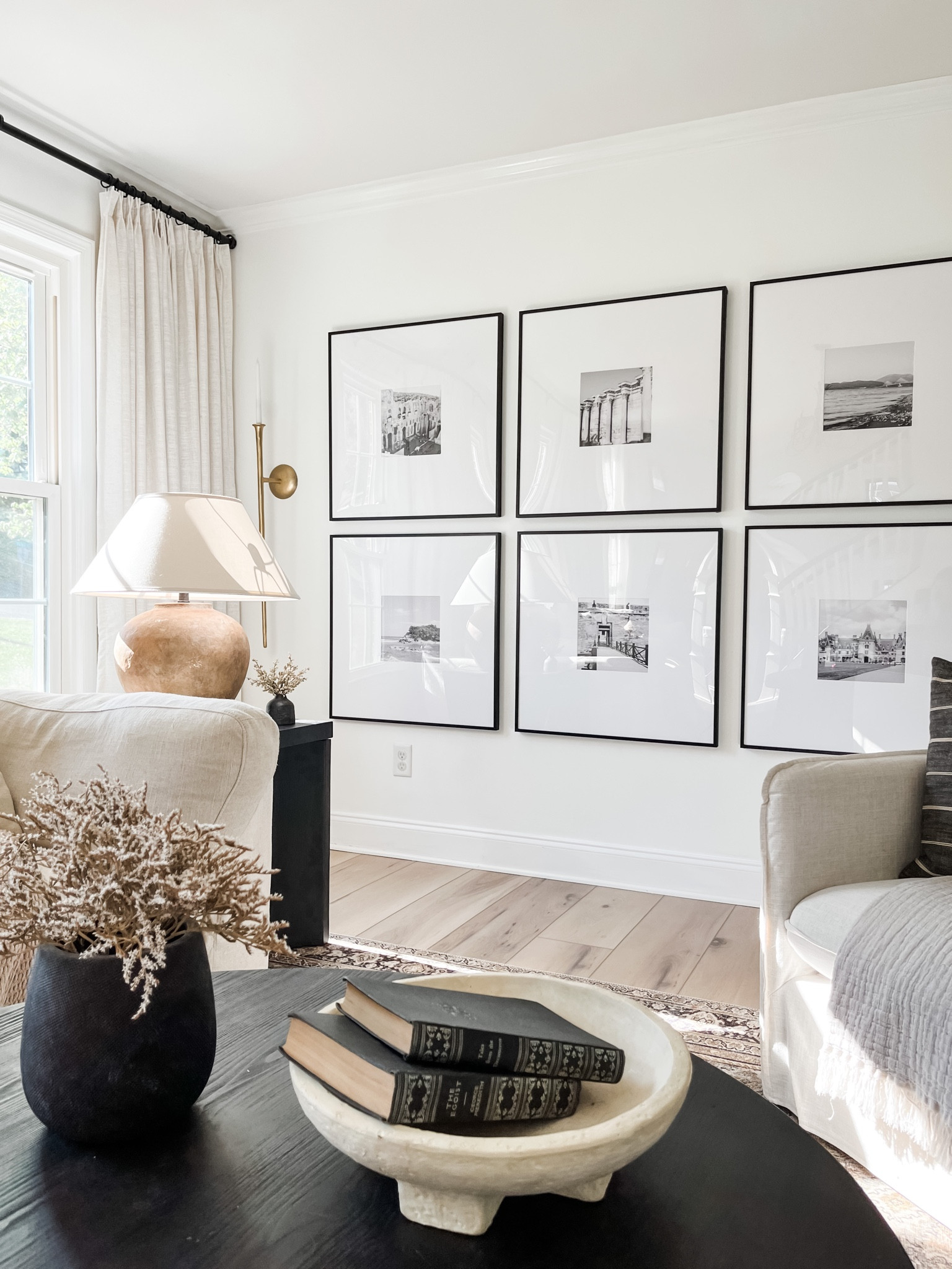 Gallery wall is custom from Frame It Easy! Linking similar frames.

#LTKhome