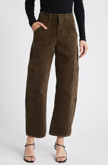 Marcelle Low Rise Barrel Corduroy Cargo Pants | Nordstrom