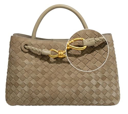 Suede Woven Tote Bag for Women Retro Woven Bag Handbag Bow Shoulder Satchel Suede Crossbody Purse Top Handle Tote Handbags | Amazon (US)