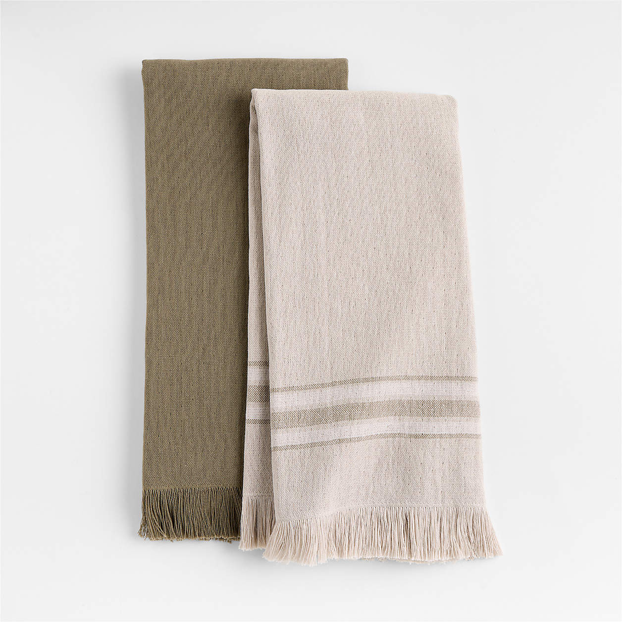 Craft Sage Green Organic Cotton Dish Towels, Set of 2 + Reviews | Crate & Barrel | Crate & Barrel