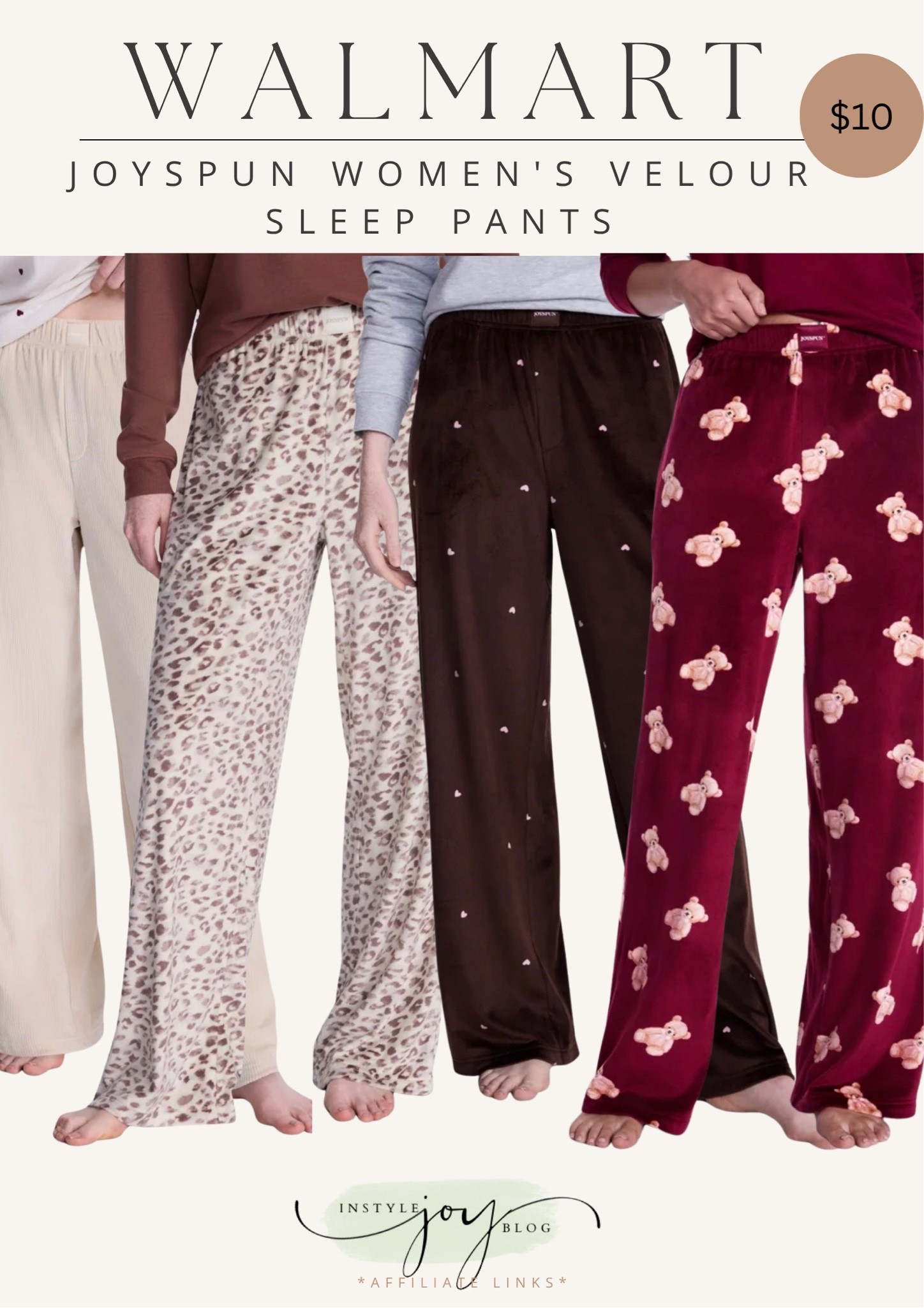 Walmart✨ Joyspun Women's Velour Sleep Pants, Sizes XS-3X

#LTKmorningroutine #LTKTravel #LTKOver40