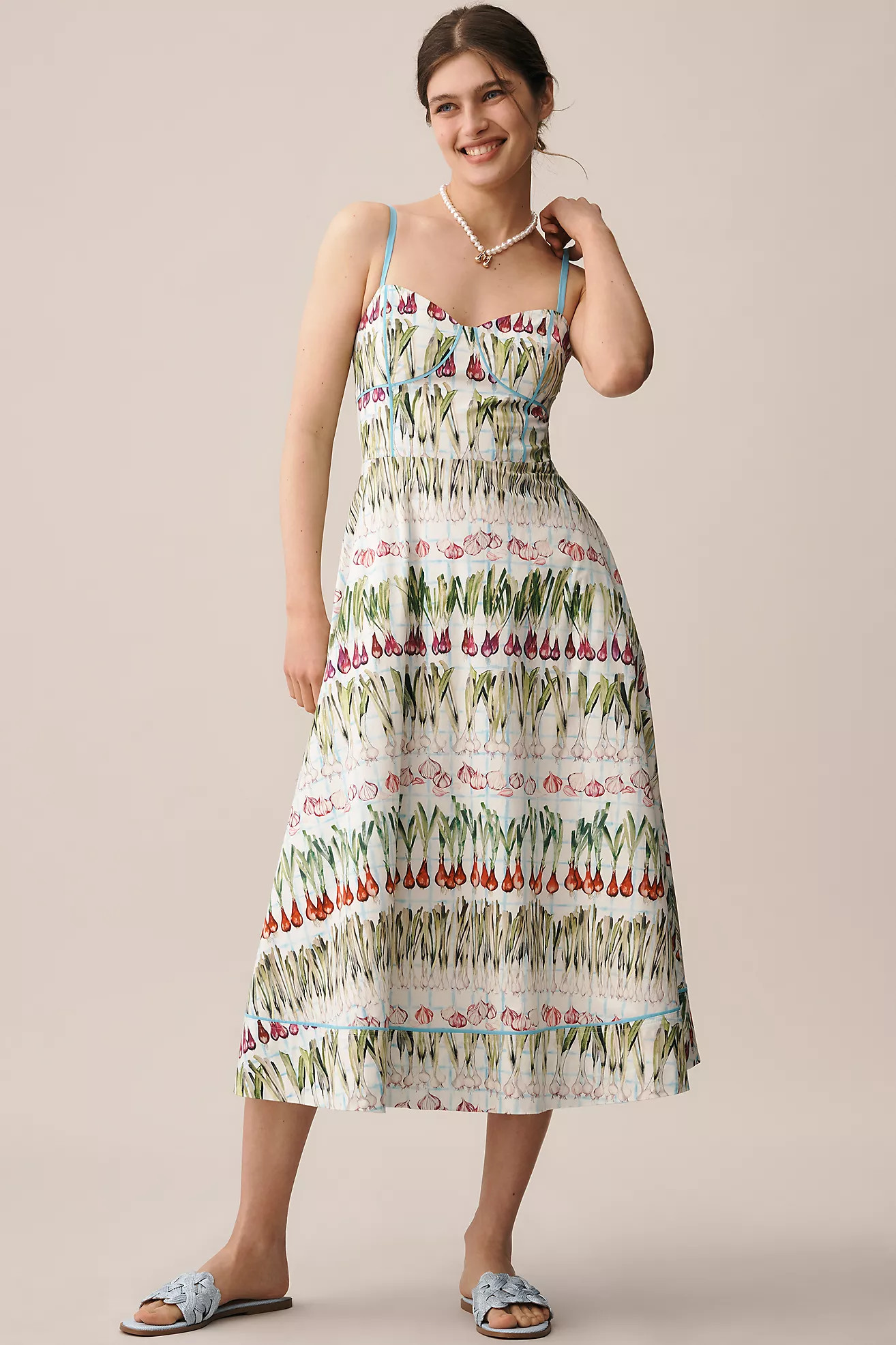 Rachel Antonoff Harper Sleeveless A-Line Midi Dress | Anthropologie (US)