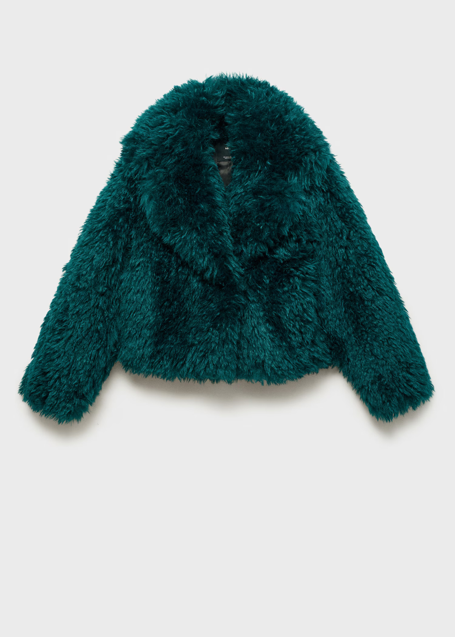 Coat with fur-effect lapels - Women | MANGO USA | Mango (US/MX/AU)