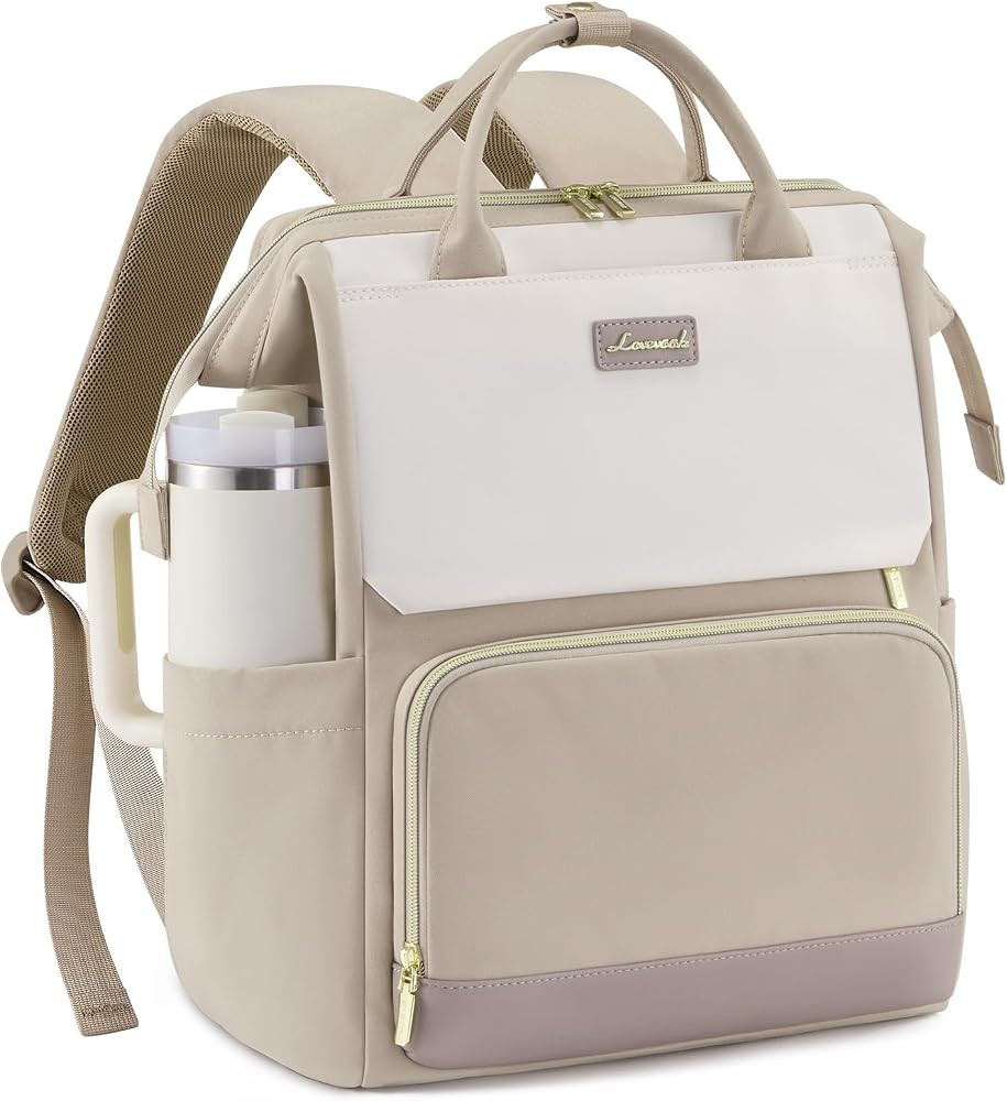 LOVEVOOK Laptop Backpack for Women with Giant Tumbler Holder Pocket, 15.6 inch Travel Work Backpa... | Amazon (US)