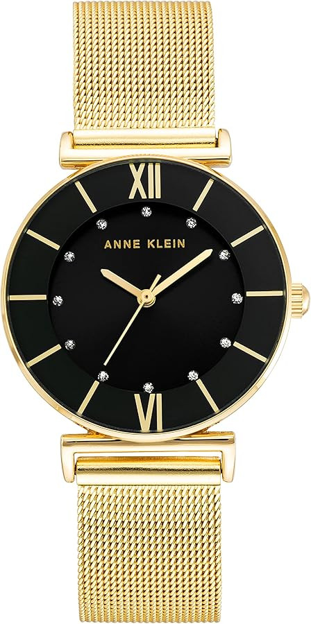 Anne Klein Women's Glitter Accented Mesh Bracelet Watch | Amazon (US)