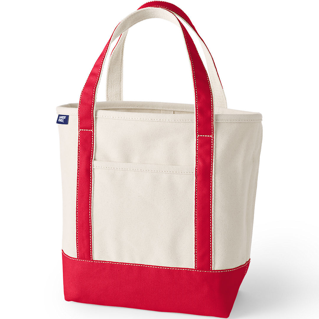 Medium Natural 5 Pocket Open Top Canvas Tote Bag | Lands' End (US)