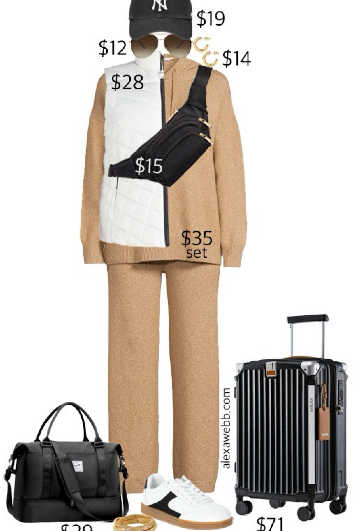 Plus Size on a Budget – Airport Outfit with @Walmart.  This plussize easy casual outfit is perfect for traveling this fall. #walmartpartner Start with a matching hoodie sweater set.  Cozy!  It is available in sizes XS – 4X.  Don’t you just love #walmartfashion?  I do!  Top this sweater set with an extra large fanny pack worn across the body. So chic and so easy! @walmartfashion Alexa Webb #plussize 

#LTKPlusSize #LTKTravel #LTKFindsUnder50