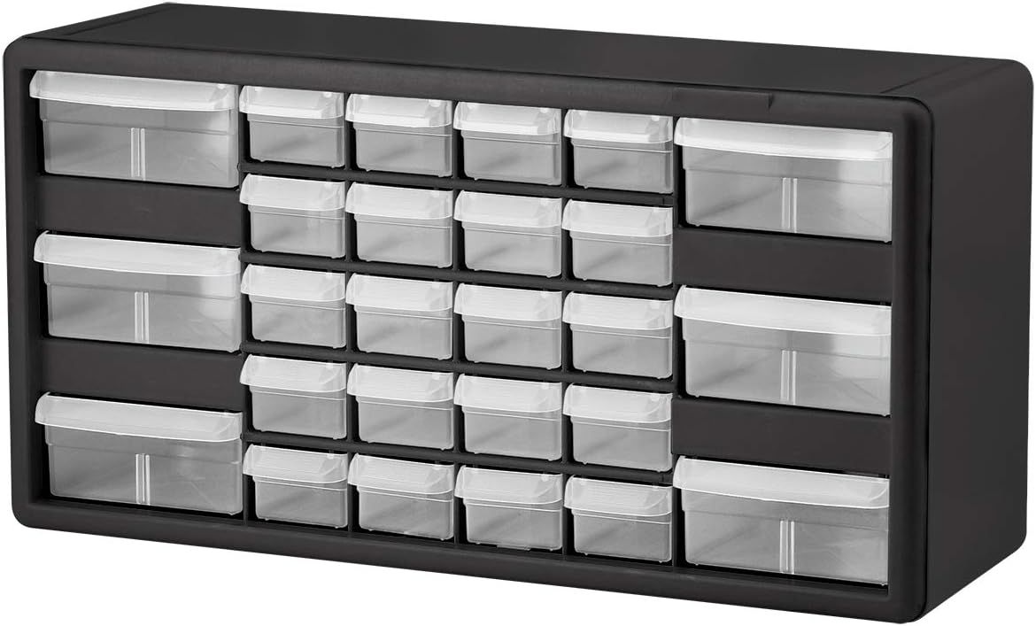 Akro-Mils 10126, 26 Drawer Plastic Parts Storage Hardware and Craft Cabinet, 20-Inch W x 6-Inch D... | Amazon (US)