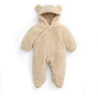 MORI Soft Borg Pramsuit - Taupe - Taupe / 12-18m | Natural Baby Shower UK