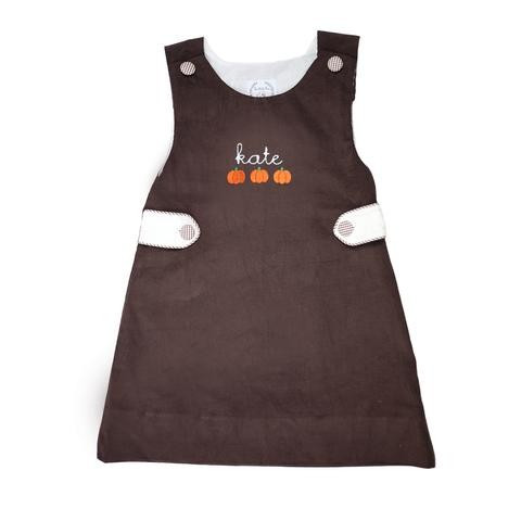 Lila Pumpkin Corduroy Jumper | The Bella Bean