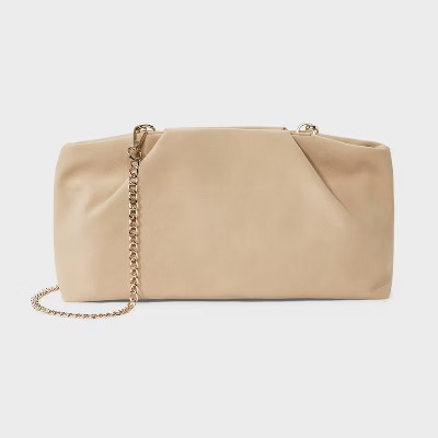 Slouchy Clutch with Chain Crossbody - A New Day™ Tan | Target